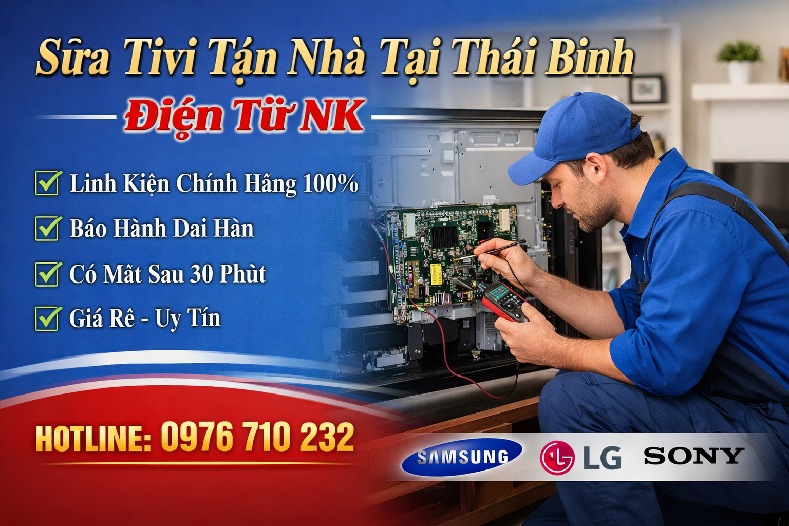 Sửa Tivi Tận Nhà Thái Bình | Điện Tử NK Uy Tín