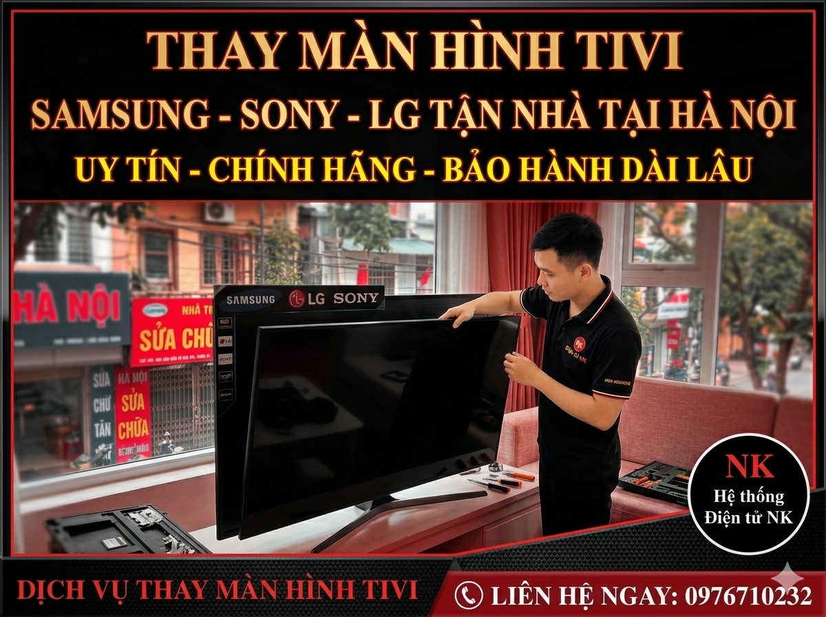 Thay màn hình tivi Samsung - Sony - LG tận nhà tại Hà Nội: Giải pháp tối ưu chi phí cho gia đình bạn