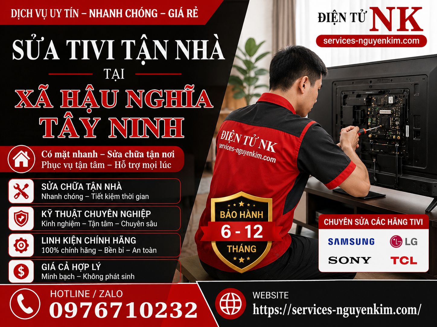Dịch Vụ Sửa Tivi Tận Nhà Tại Xã Hậu Nghĩa, Tây Ninh