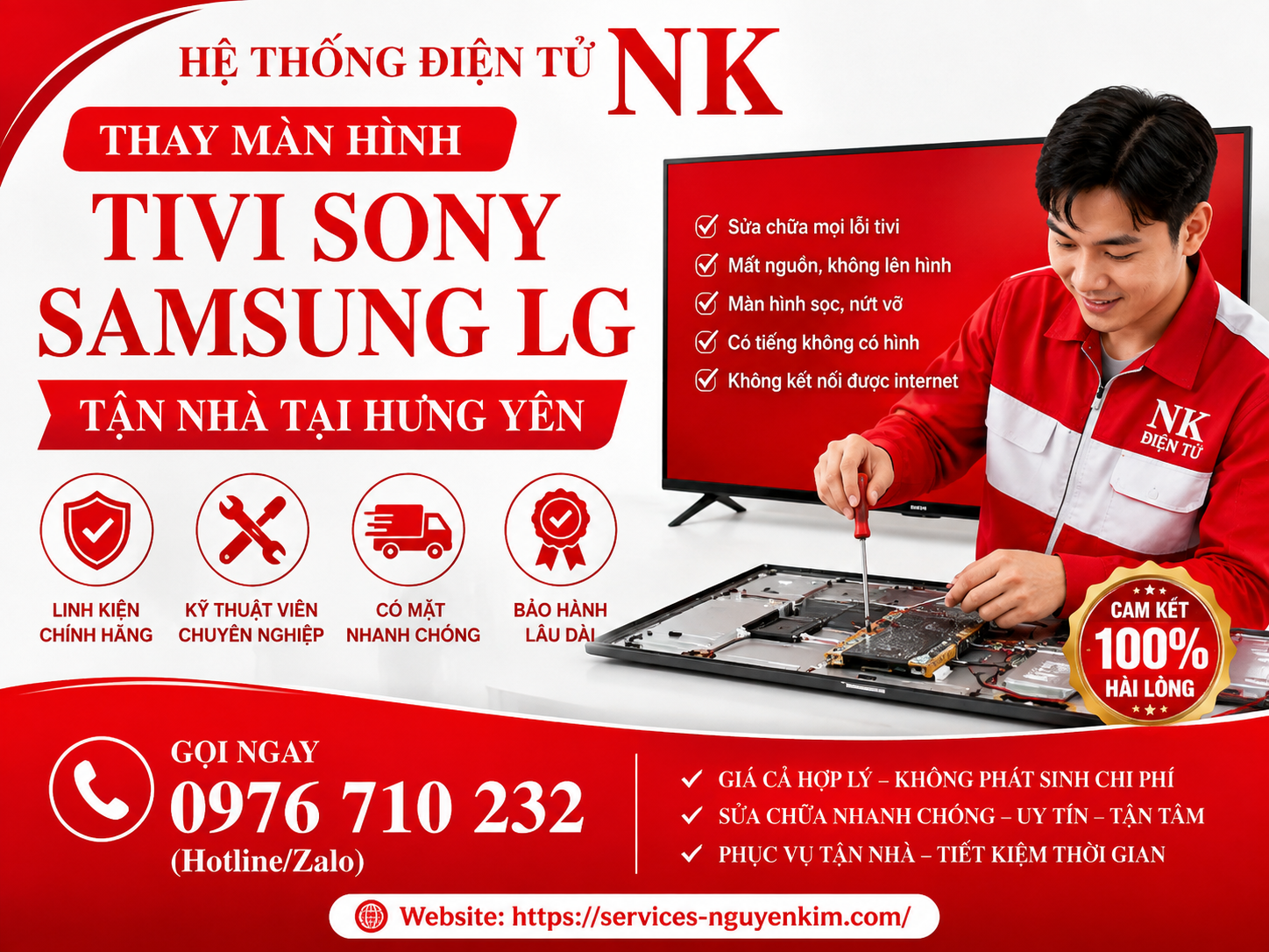 Giải Pháp Thay Màn Hình Tivi Sony Samsung LG Tận Nhà Tại Hưng Yên Uy Tín, Lấy Ngay